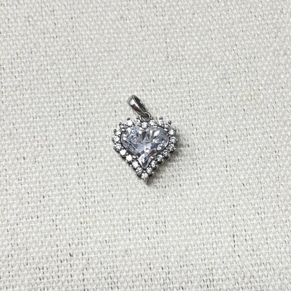 Stauer‎ Sterling Silver Cubic Zirconia Heart Pendant Vintage 925 CZ - Picture 2 of 11